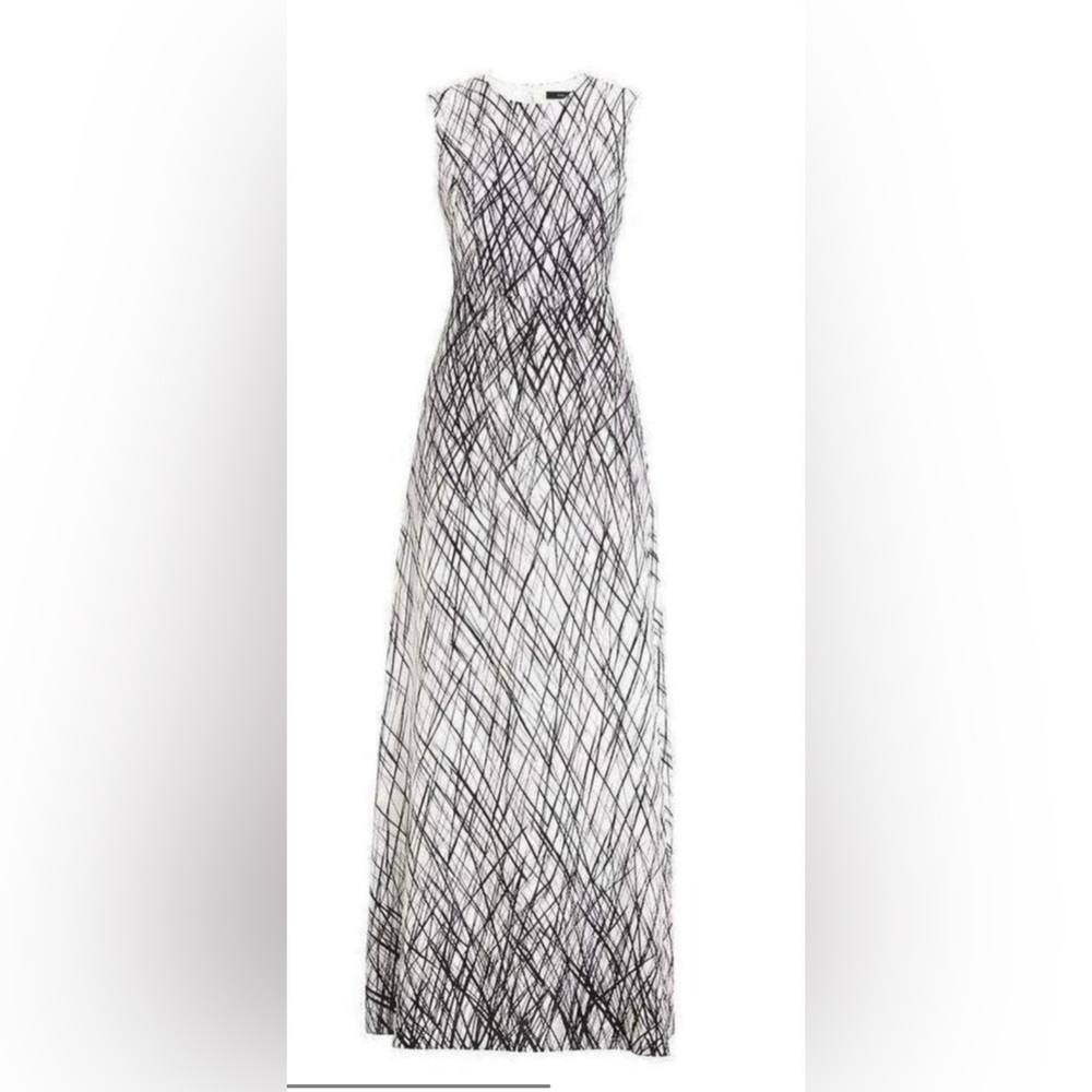 BCBGMAXAZRIA Chloey” Cutout Print Crepe Gown - worn once in fashion show. Size 2 - Picture 5 of 9